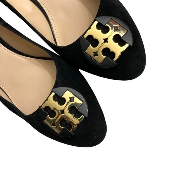 Tory Burch suede leather Claire closed toe wedge heel shoes new without box - Picture 15 of 16